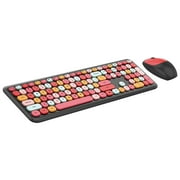 Yufenmy Spring Savings Wireless Keyboard and Mouse Combo, Wireless Keyboard, 2.4GHz Retro Full